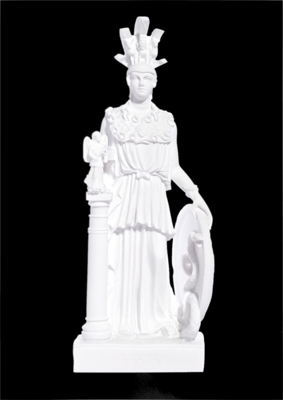 Greek alabaster statue of Athena, the goddess of wisdom
