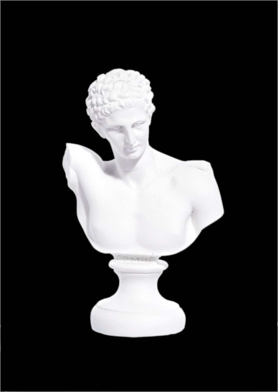 Hermes alabaster bust statue