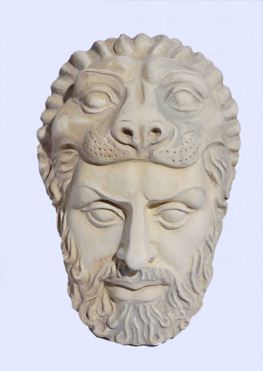 Hercules medium plaster greek mask