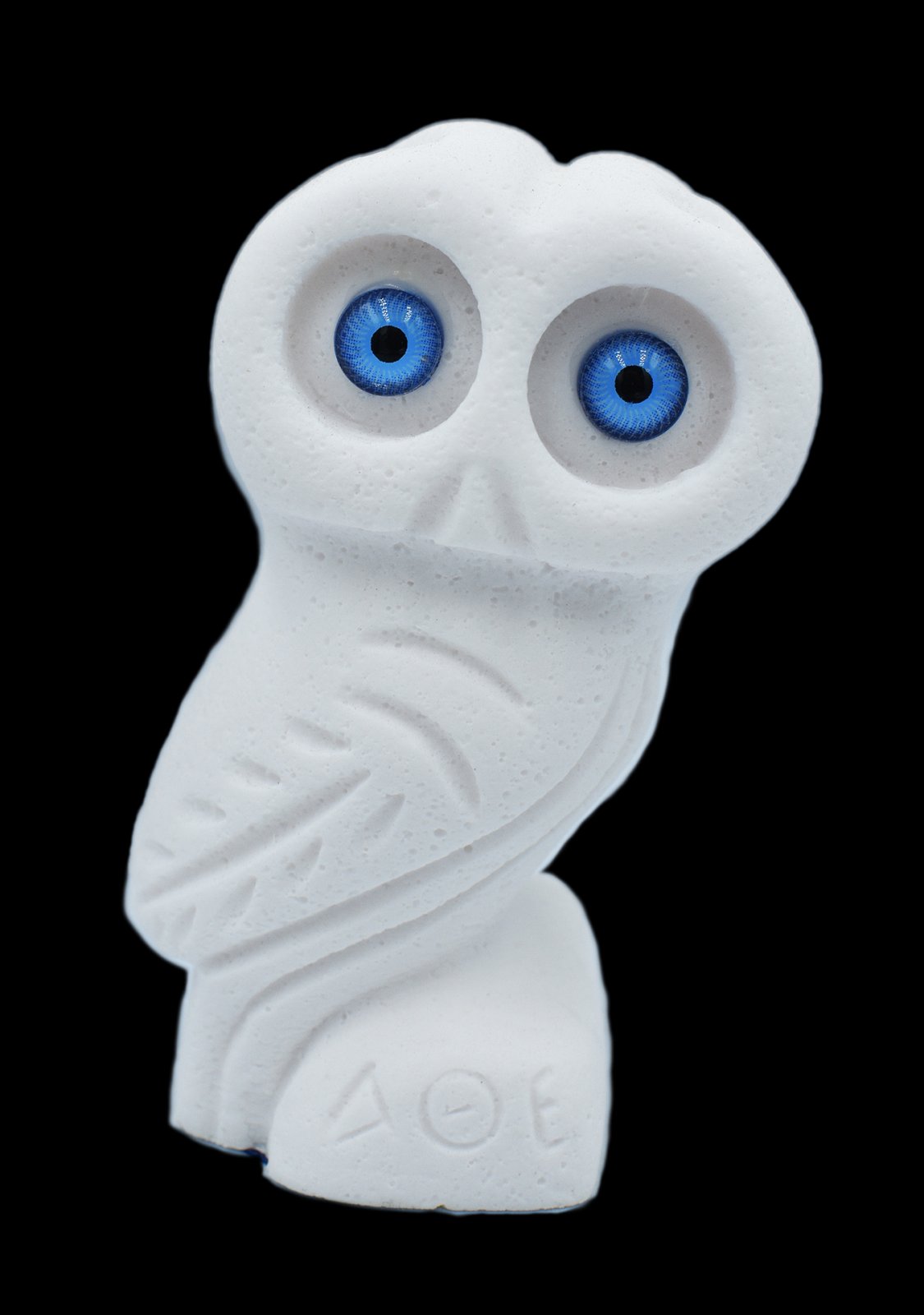 Owl small alabaster statue, the symbol of wisdom (No.1)