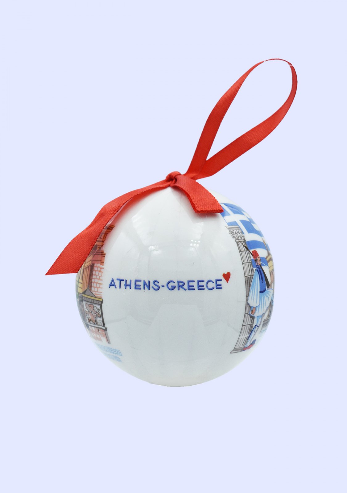 Christmas Tree Ball Parthenon Acropolis in a gift box