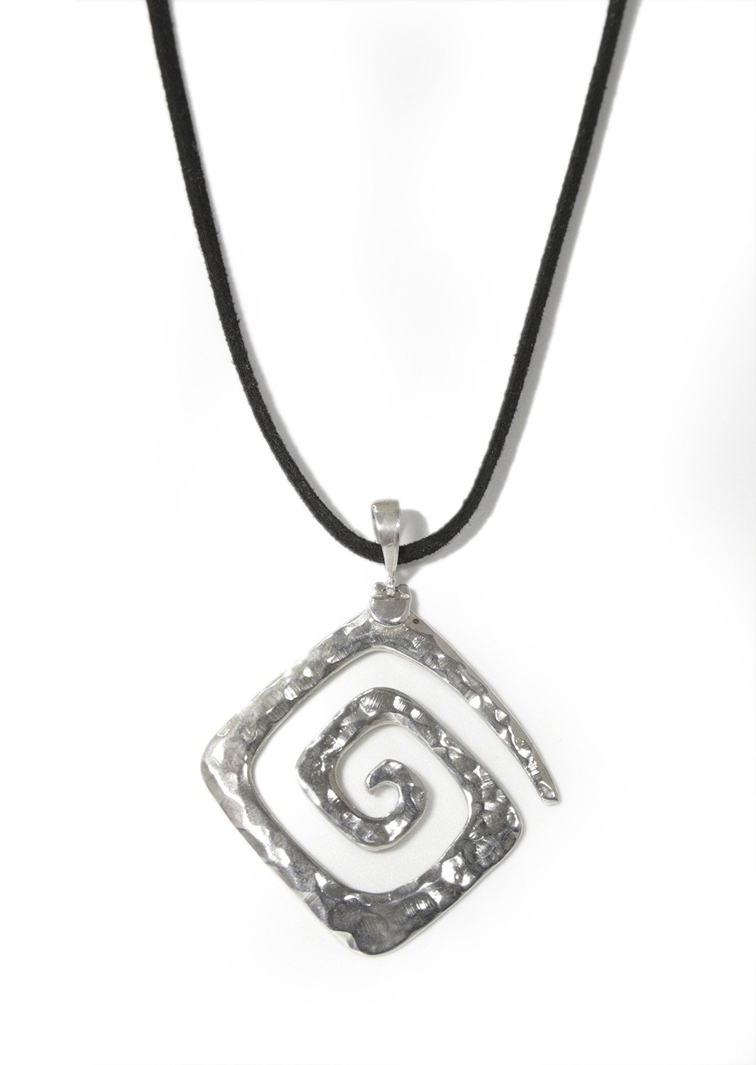 Greek Hammered Spiral Pendant