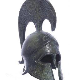 Achilles helmet greek bronze statue 1