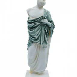 Hippocrates, greek alabaster statue with color 1