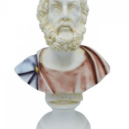 Homer alabaster bust statue with color 1