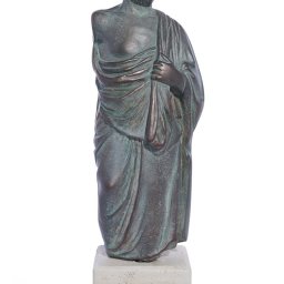 Hippocrates (Ippokrates) green greek plaster statue  1