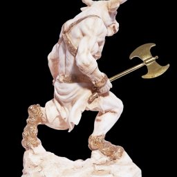 Minotaur with axe greek alabaster statue 2