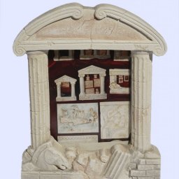 Greek plaster picture frame with Doric columns 1