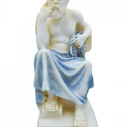 Socrates greek alabaster statue with color 1