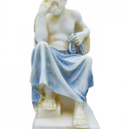 Socrates greek alabaster statue with color 2