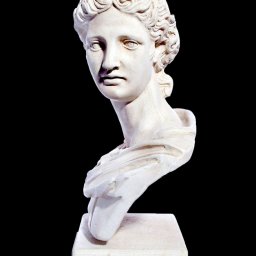 Apollo greek plaster roman bust statue 2