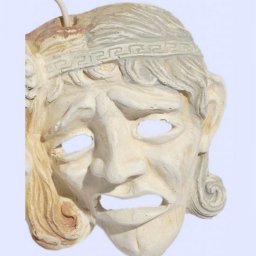 Comedy and drama greek plaster mask statue