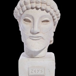 Greek plaster bust statue of Zeus  1